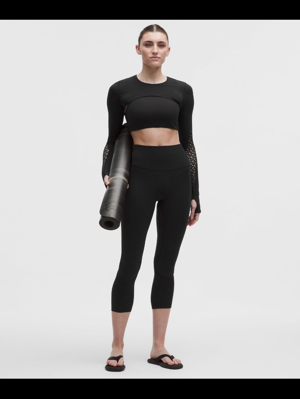 NWT lululemon Align Black High-Rise Crop